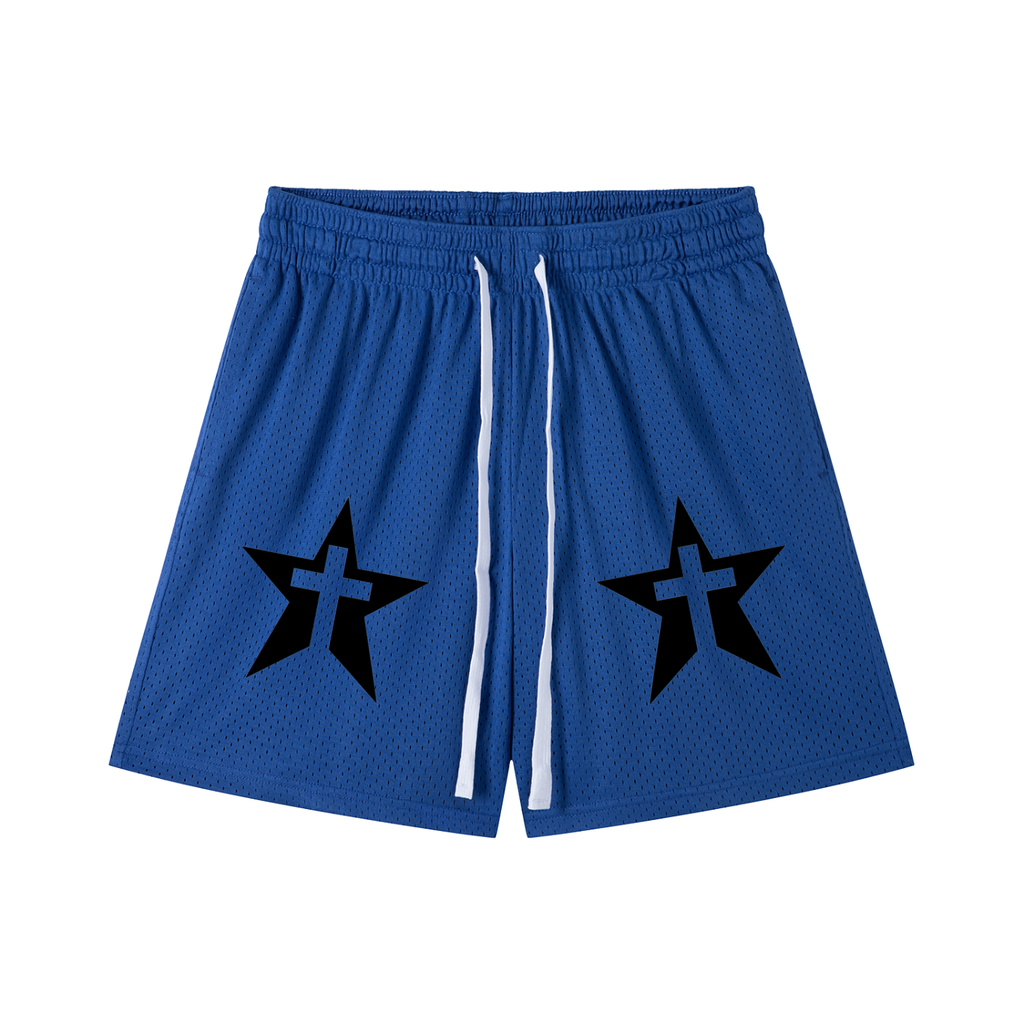 Mesh Drawstring Shorts