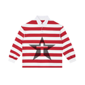 White & Red Stripe Polo Shirt