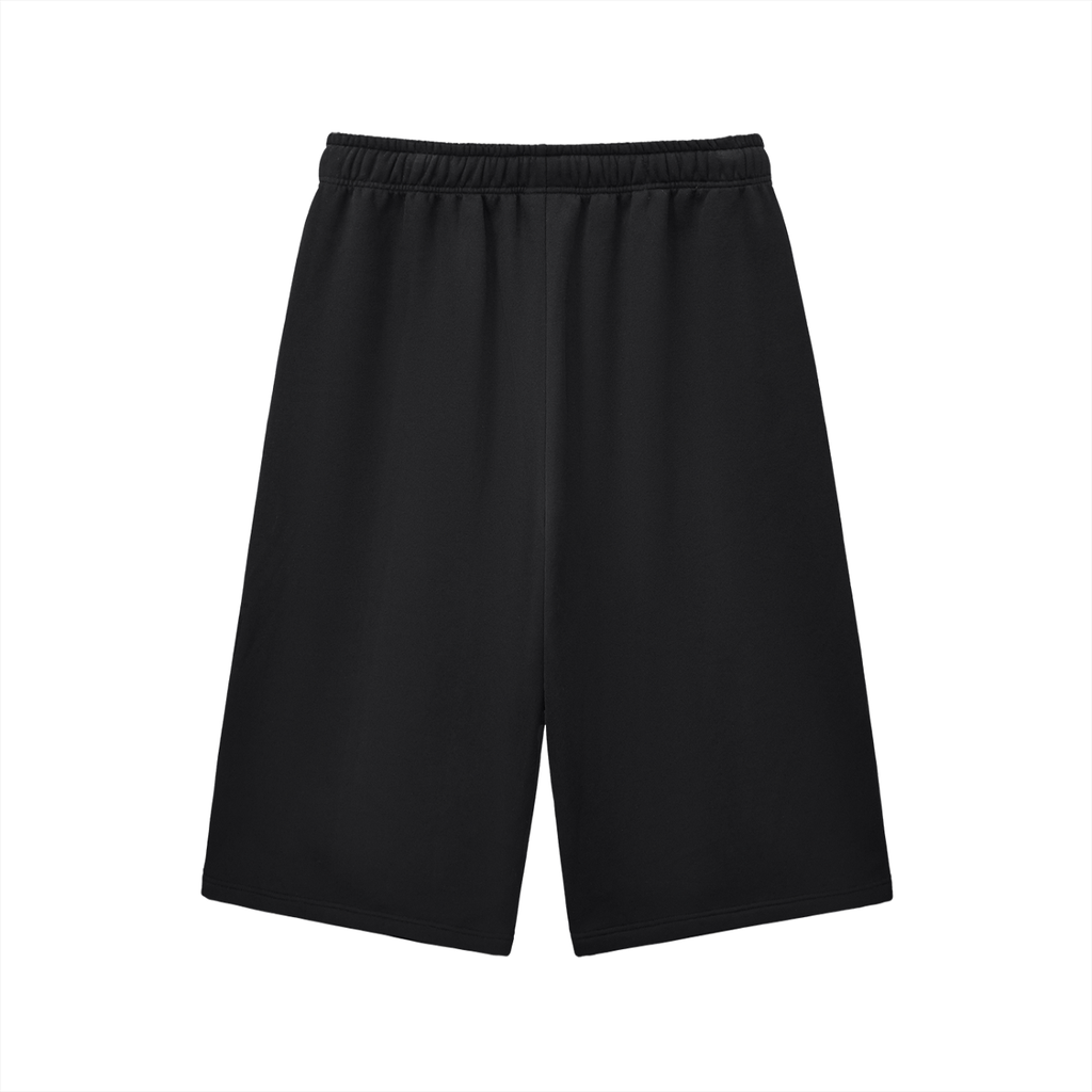 Black & Yellow Drawstring Three-quarter Sweatpants