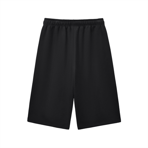 Black & Yellow Drawstring Three-quarter Sweatpants