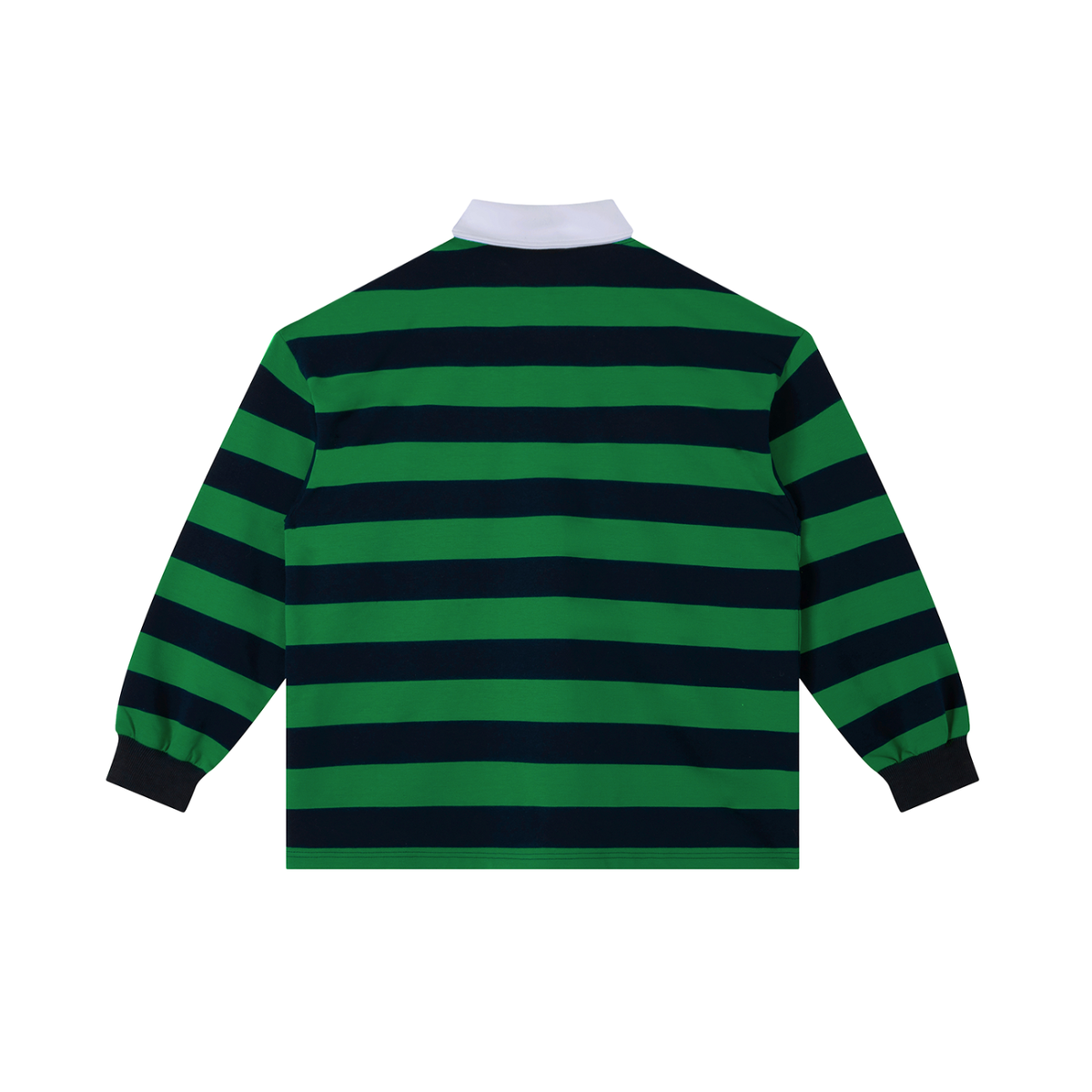 Green & Black Stripe Polo Shirt