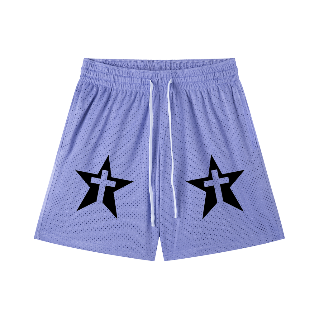 Mesh Drawstring Shorts