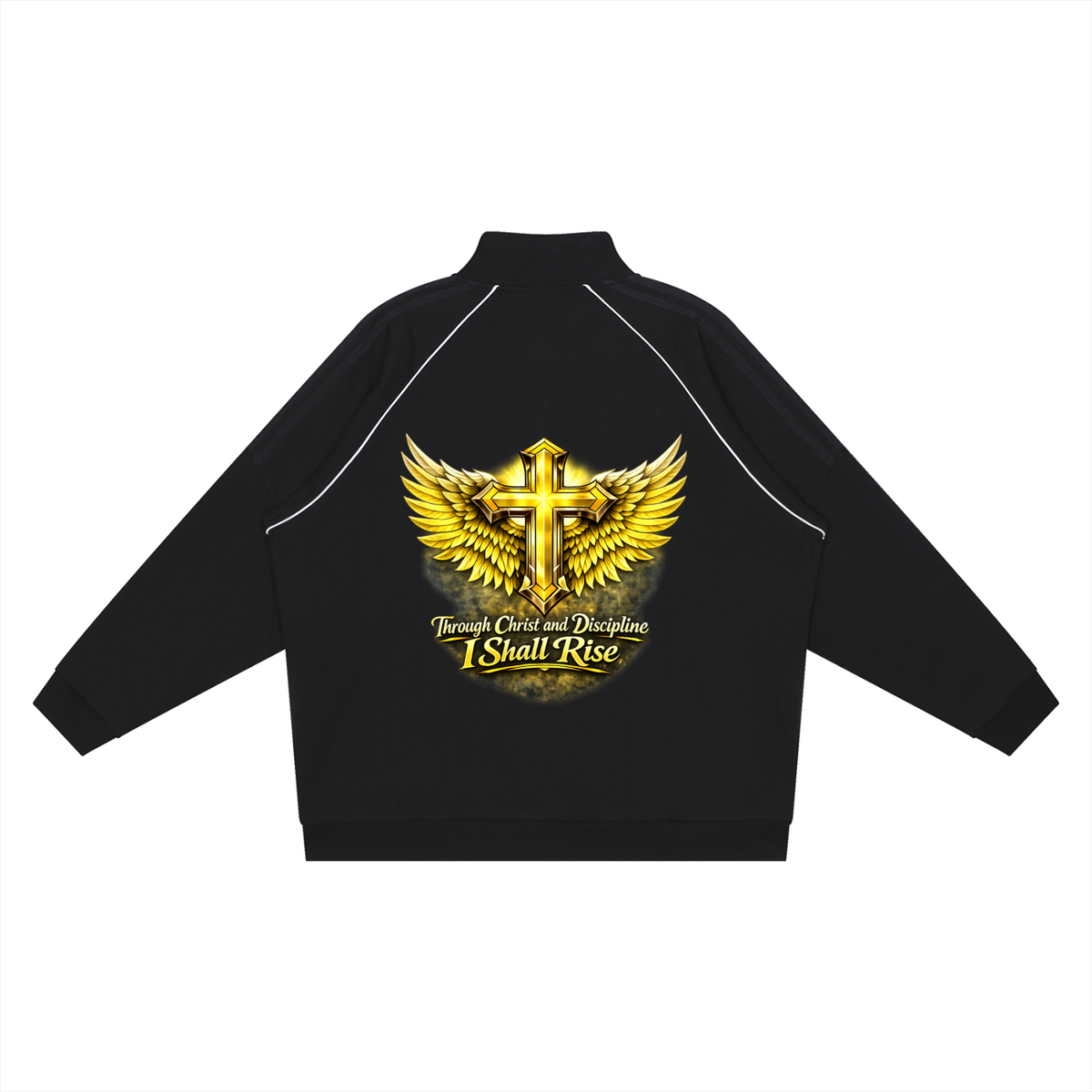 Reflection Striped Raglan Sleeve  Jacket