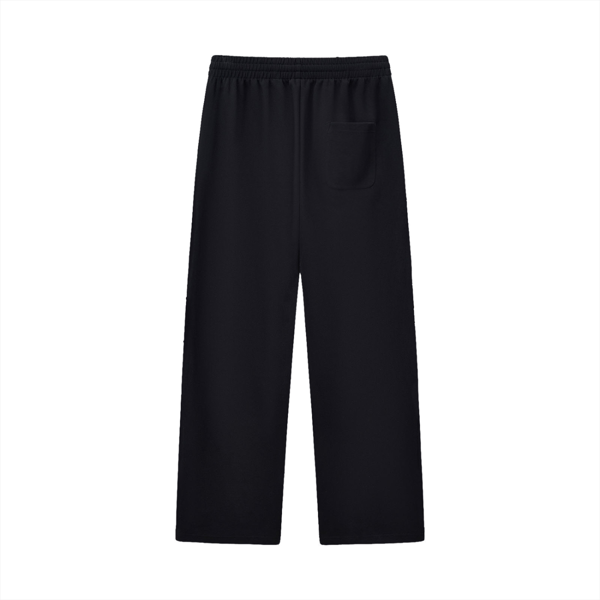 Black & Blue Curved Stripe Straight Sweatpants