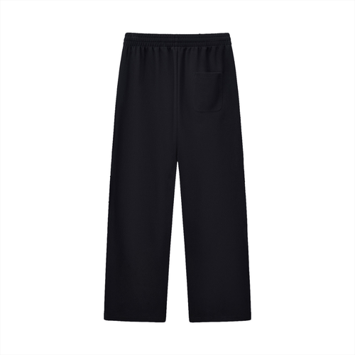 Black & Blue Curved Stripe Straight Sweatpants