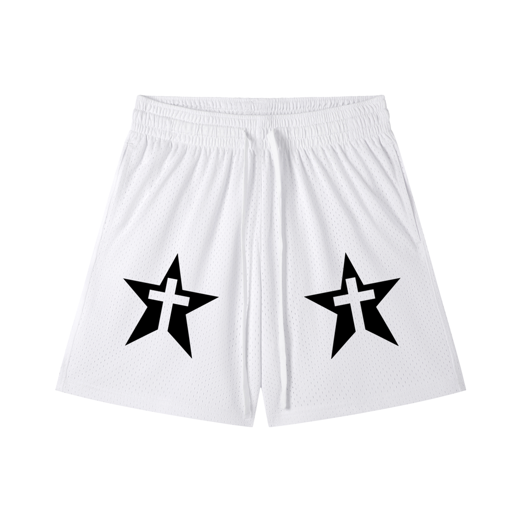 Mesh Drawstring Shorts