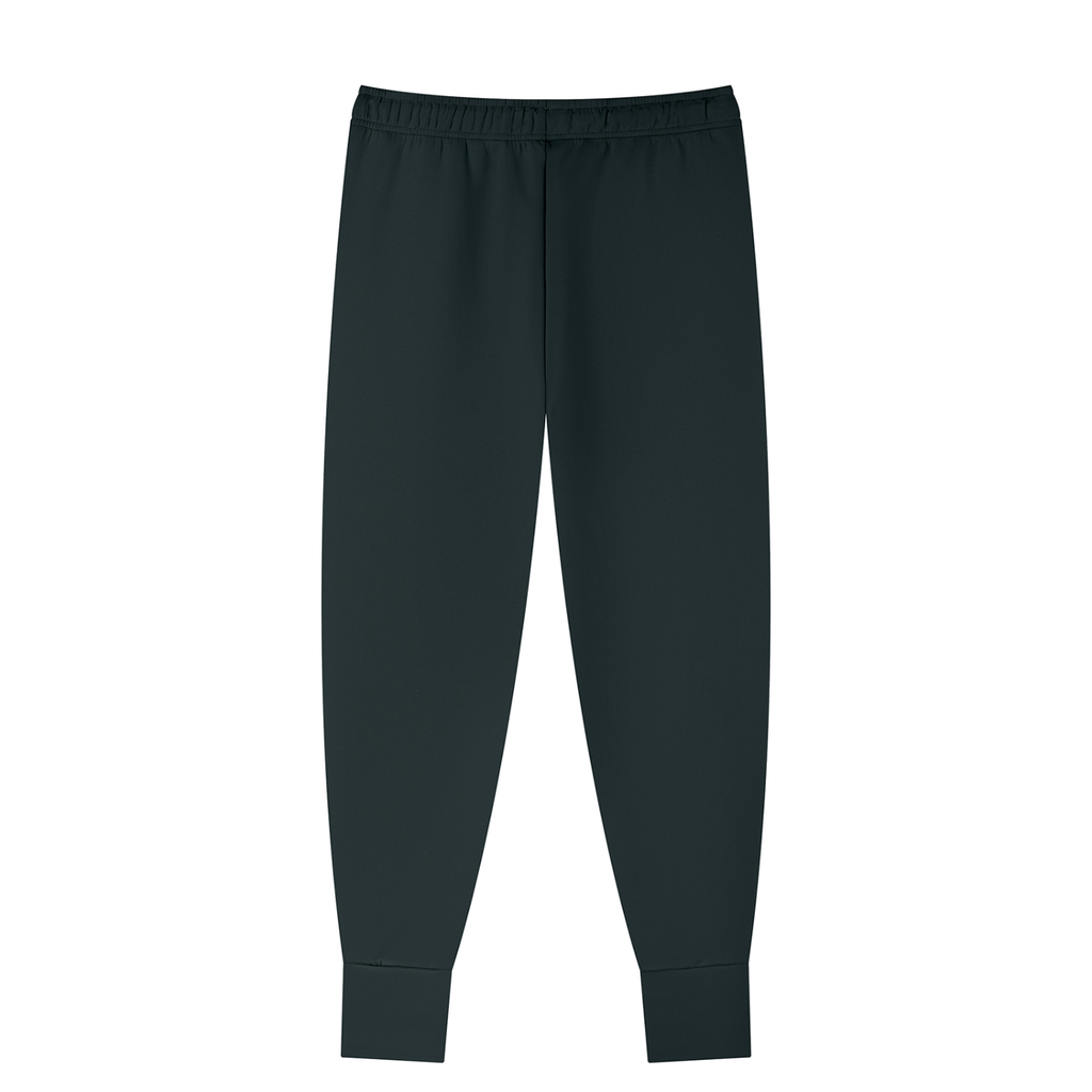 Black & Red Tapered Leg Drawstring Joggers
