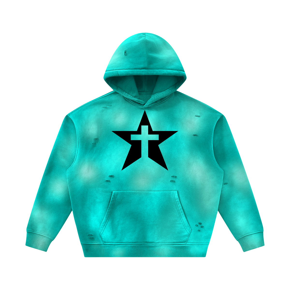 Sunfade Frayed Fleece Hoodie