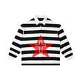 White & Black Stripe Polo Shirt